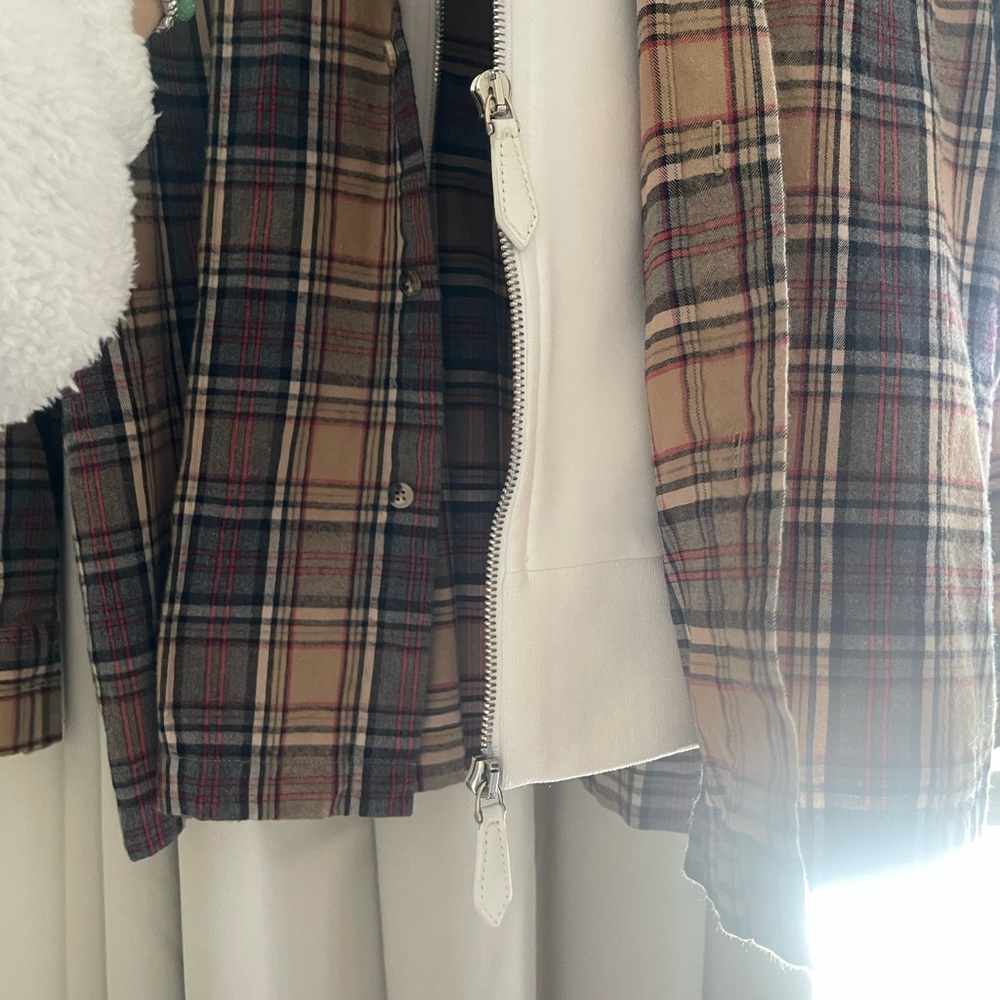 Burberry Men’s Flannel Zip Up size Medium 100% Authentic - Picture 3 of 5